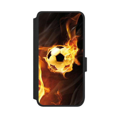 Samsung Galaxy S25 NIVOflip Fußball in Flammen