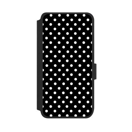 Samsung Galaxy S25 NIVOflip Confettis blancs sur fond noir