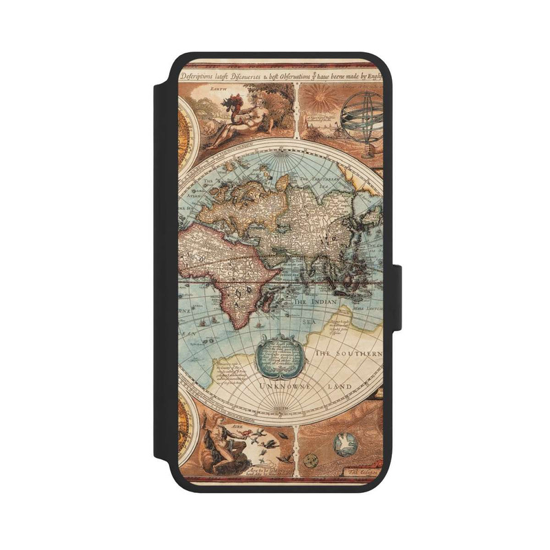 Galaxy S25 NIVOflip Carte du Monde Ancienne