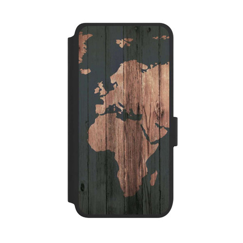 Samsung Galaxy S25 NIVOflip Wooden World Map