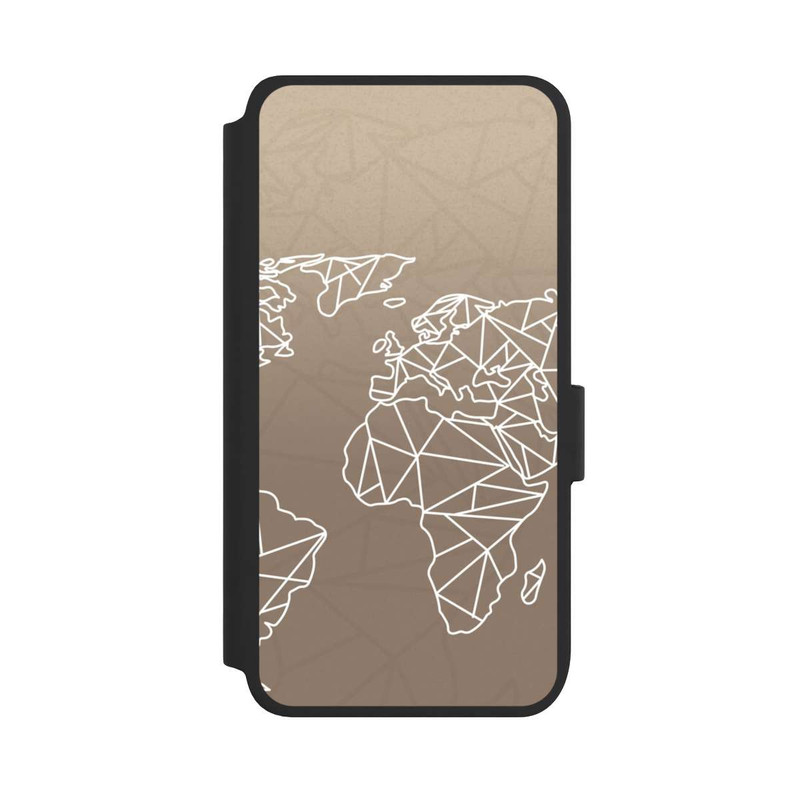Galaxy S25 NIVOflip Worldmap Polygon