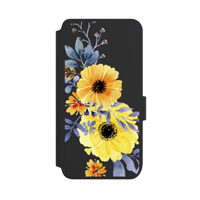 Galaxy S25 NIVOflip Gelbe schwedische Blumen