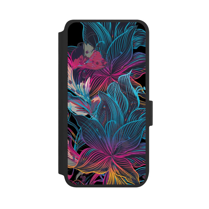 Galaxy S25 NIVOflip Le pouvoir des fleurs néon