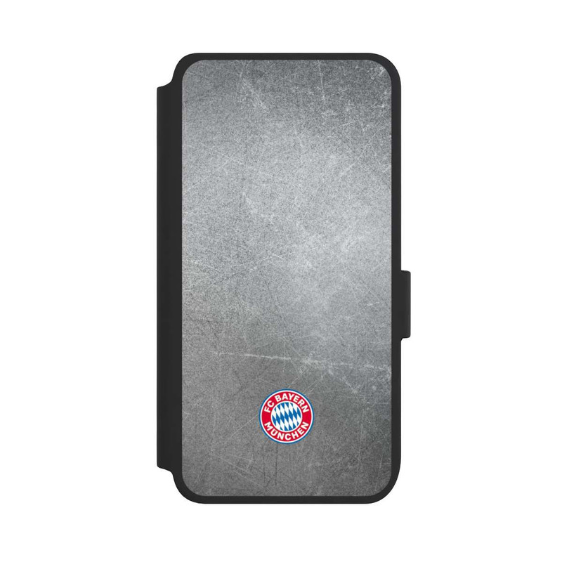 Galaxy S25 NIVOflip Klassisches FCB Logo Klein - Bunt auf Metalllook