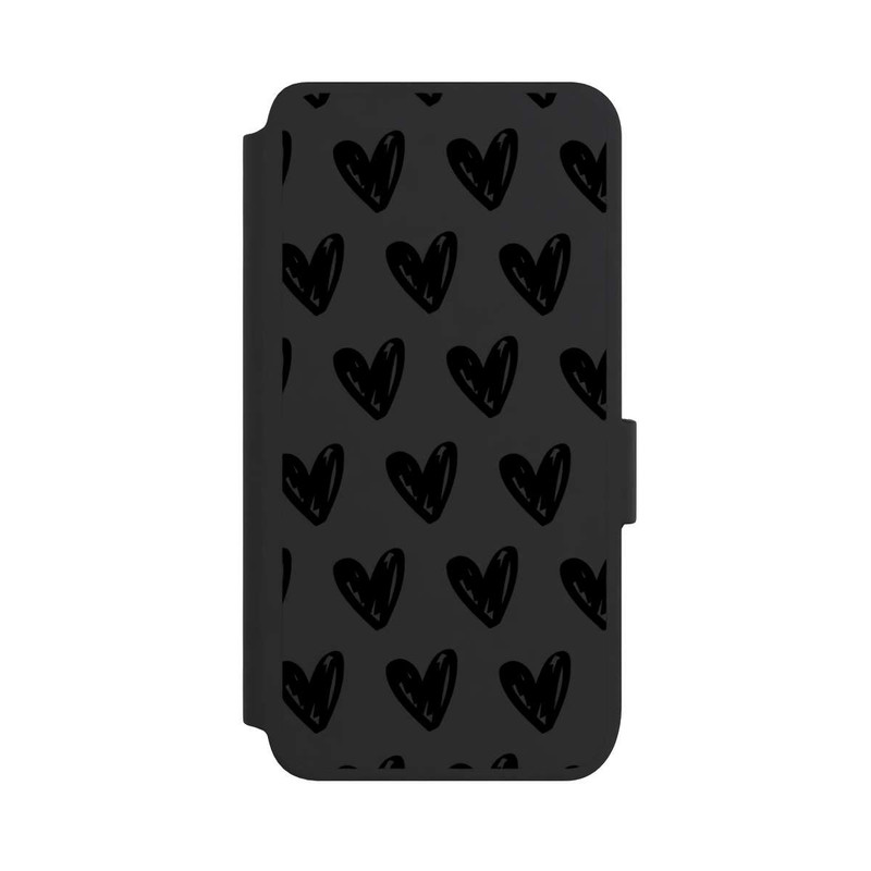 Galaxy S25 NIVOflip Herzen Schwarz ohne Hintergrund