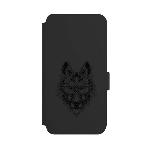 Samsung Galaxy S25 NIVOflip Wolf Mandala ohne Hintergrund