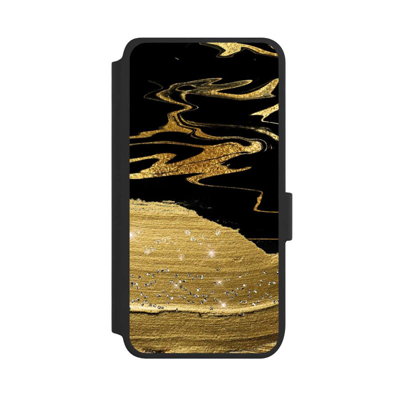 Galaxy S25 NIVOflip Veines d'aspect doré en marbre