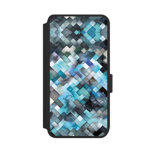 Samsung Galaxy S25 NIVOflip Moody Geometry Blue