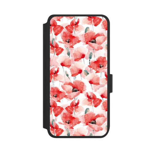 Samsung Galaxy S25 NIVOflip Mohnblumen Muster