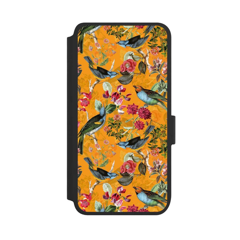 Galaxy S25 NIVOflip Oiseaux Fleurs Fond d'écran