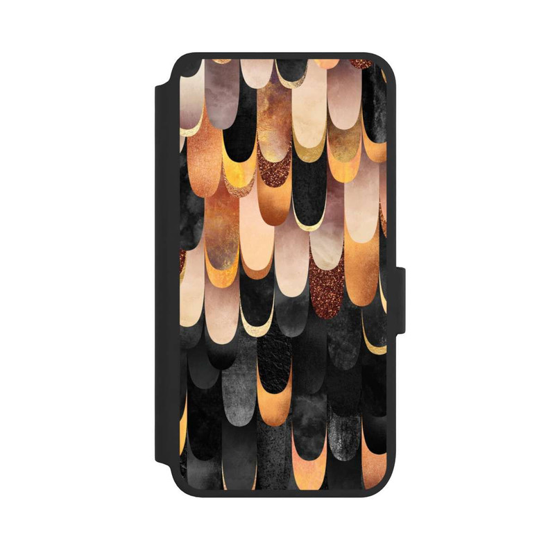 Galaxy S25 NIVOflip Gefiedertes Kupfer und Schwarz