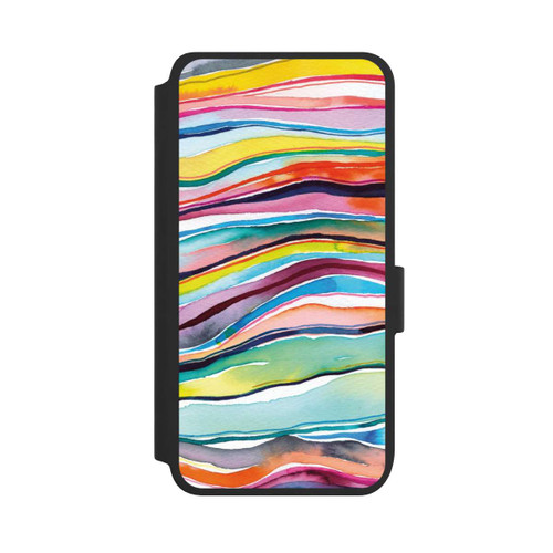 Samsung Galaxy S25 NIVOflip Watercolor Agate Layers