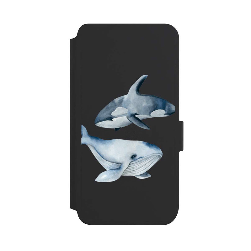 Galaxy S25 NIVOflip Baleines transparentes