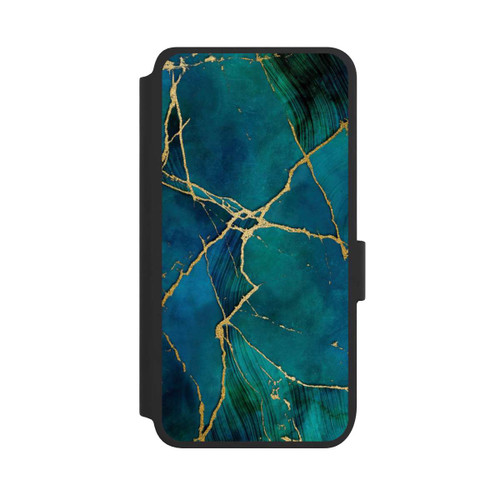 Samsung Galaxy S25 NIVOflip Mineral glamour blue gold look