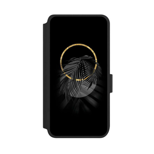 Samsung Galaxy S25 NIVOflip Feuille tropicale noire