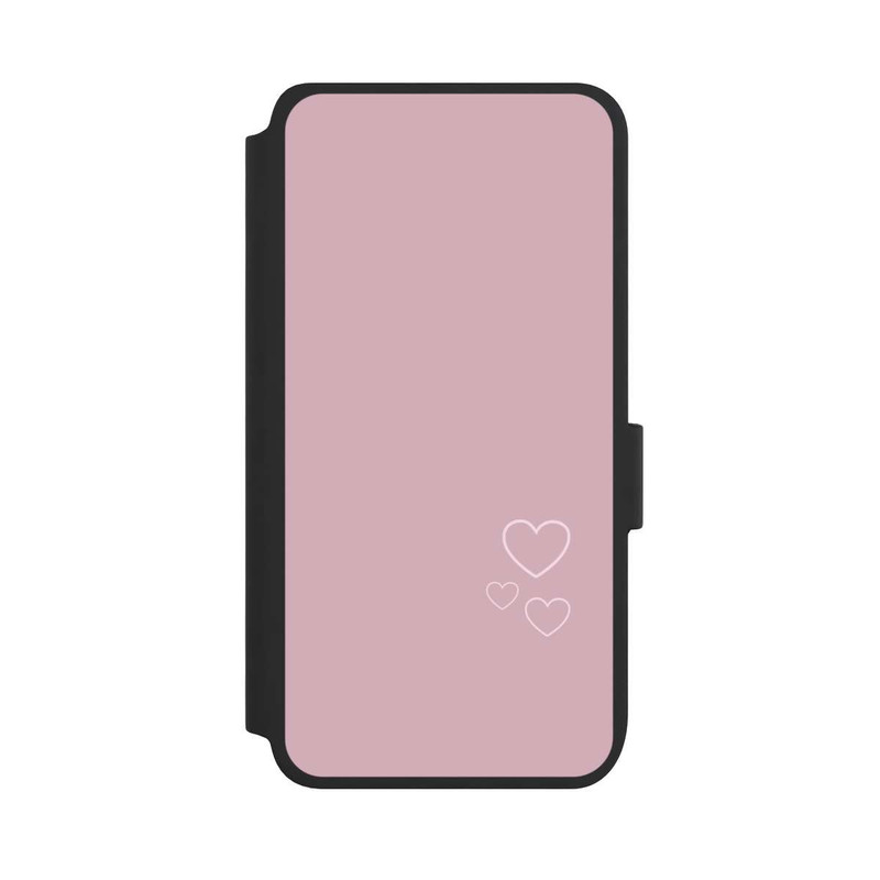 Galaxy S25 NIVOflip kleine Herzen auf rosa