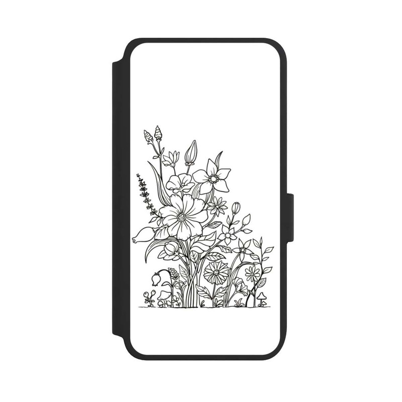 Galaxy S25 NIVOflip Flowers Line Art
