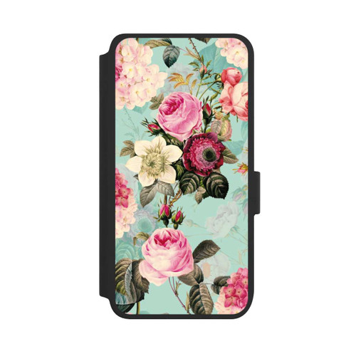 Samsung Galaxy S25 NIVOflip Turquoise Wallpaper Roses