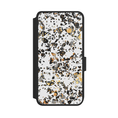 Samsung Galaxy S25 NIVOflip Gold Speckled Terrazzo