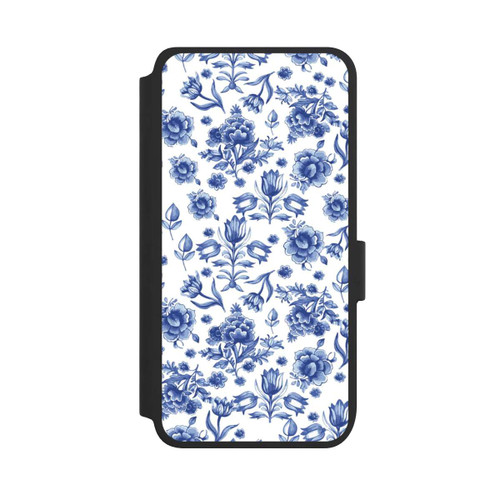 Samsung Galaxy S25 NIVOflip Blue Flower Pattern - Delft (NL)