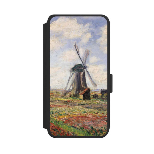 Samsung Galaxy S25 NIVOflip Tulpenfelder mit der Rijnsburger Windmühle von Claude Monet