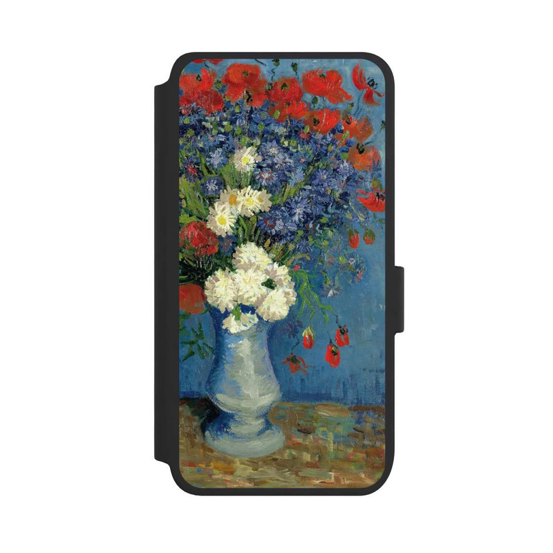Galaxy S25 NIVOflip Stillleben Vase mit Kornblumen und Mohnblumen von Vincent Van Gogh
