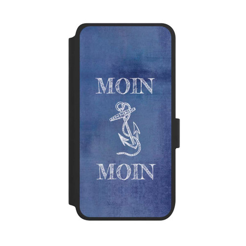 Samsung Galaxy S25 NIVOflip Moin Anker grunge blau