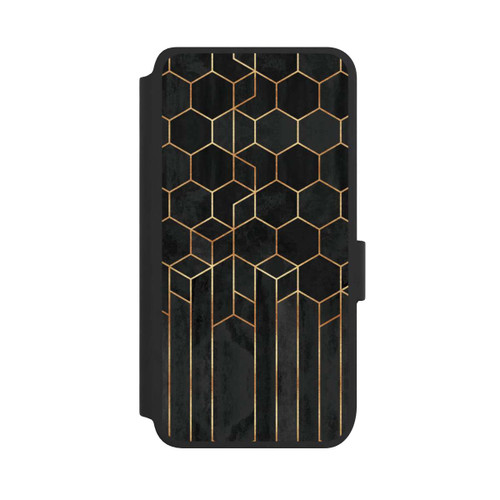 Samsung Galaxy S25 NIVOflip Schwarze Sechsecke
