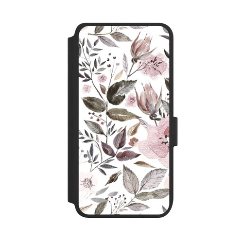 Samsung Galaxy S25 NIVOflip Aquarell braune Rosenblüten