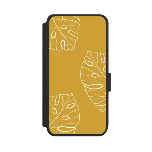 Samsung Galaxy S25 NIVOflip Leaves Mustard Background