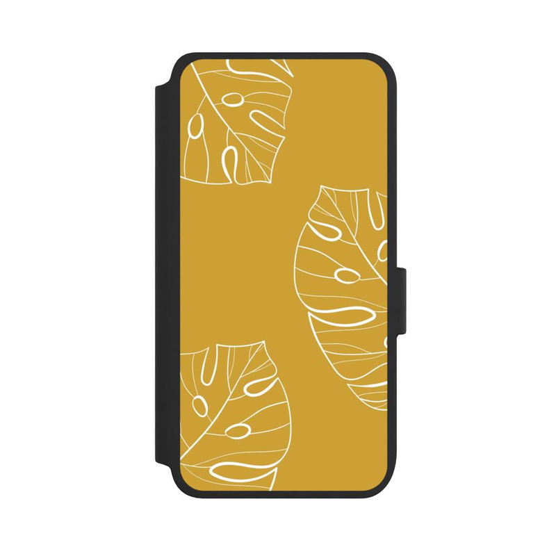 Galaxy S25 NIVOflip Leaves Mustard Background