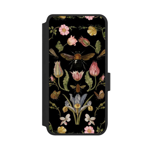 Samsung Galaxy S25 NIVOflip Wildblumen und Biene Schwarz