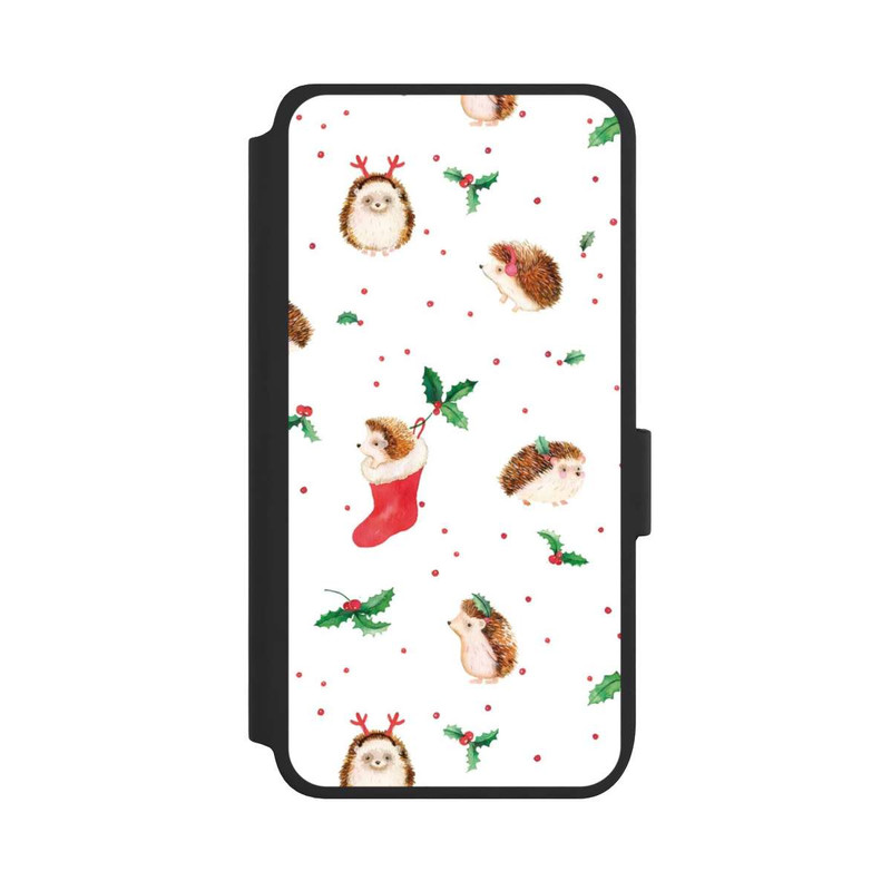 Galaxy S25 NIVOflip Christmas Cute Hedgehog