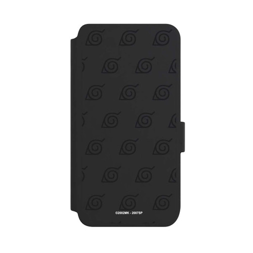 Samsung Galaxy S25 NIVOflip Schwarzes Konoha-Muster Transparent