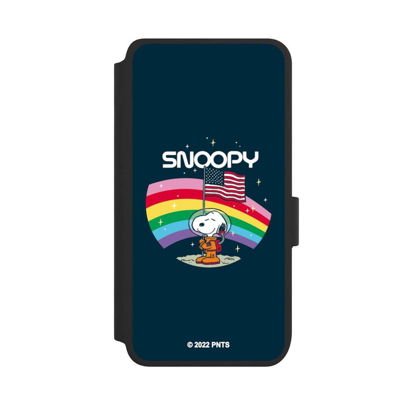 Galaxy S25 NIVOflip Snoopy Weltraumreisender Regenbogen