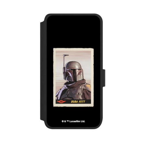 Samsung Galaxy S25 NIVOflip Boba Fett Badges Schwarzer Hintergrund