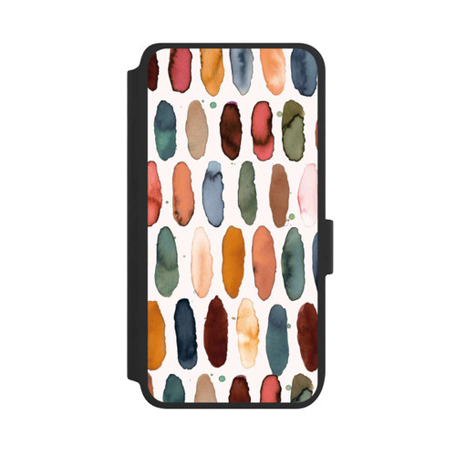 Samsung Galaxy S25 NIVOflip Watercolor Dashes Mineral Terracotta