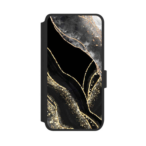 Samsung Galaxy S25 NIVOflip Dark Marble Gold