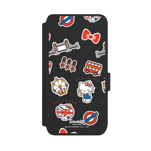 Samsung Galaxy S25 NIVOflip Hello Kitty Londoner Abzeichen Transparent