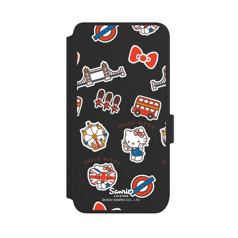 Galaxy S25 NIVOflip Hello Kitty Londoner Abzeichen Transparent