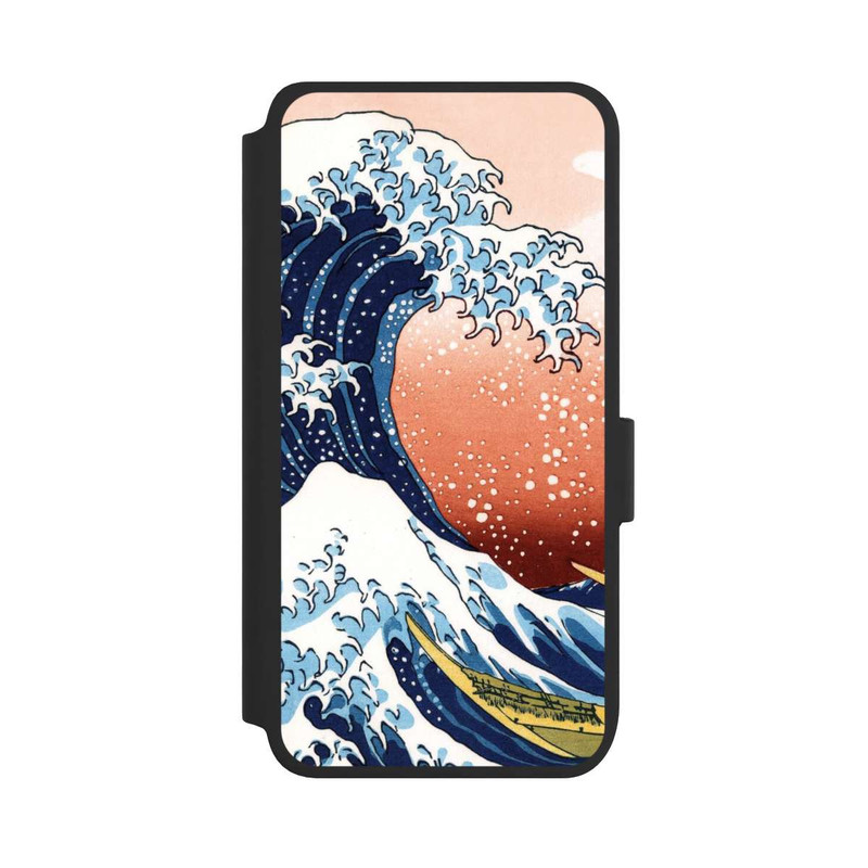 Galaxy S25 NIVOflip La Grande Vague de Kanagawa Rouge