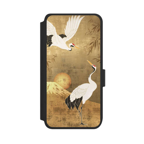 Samsung Galaxy S25 NIVOflip Cranes Gold Japan 1