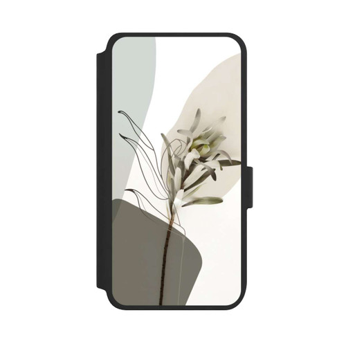 Samsung Galaxy S25 NIVOflip Boho Line Art Olivgrün
