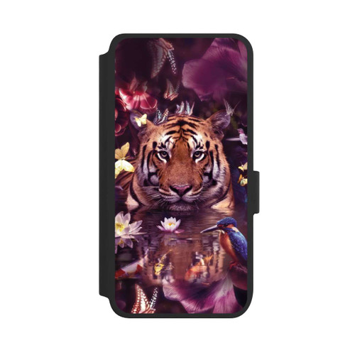 Samsung Galaxy S25 NIVOflip Tiger Blumenrahmen