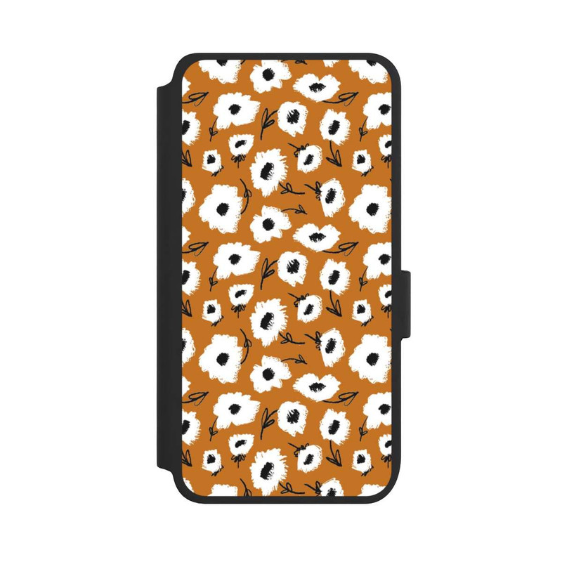 Galaxy S25 NIVOflip Pattern Fleurs Ocres