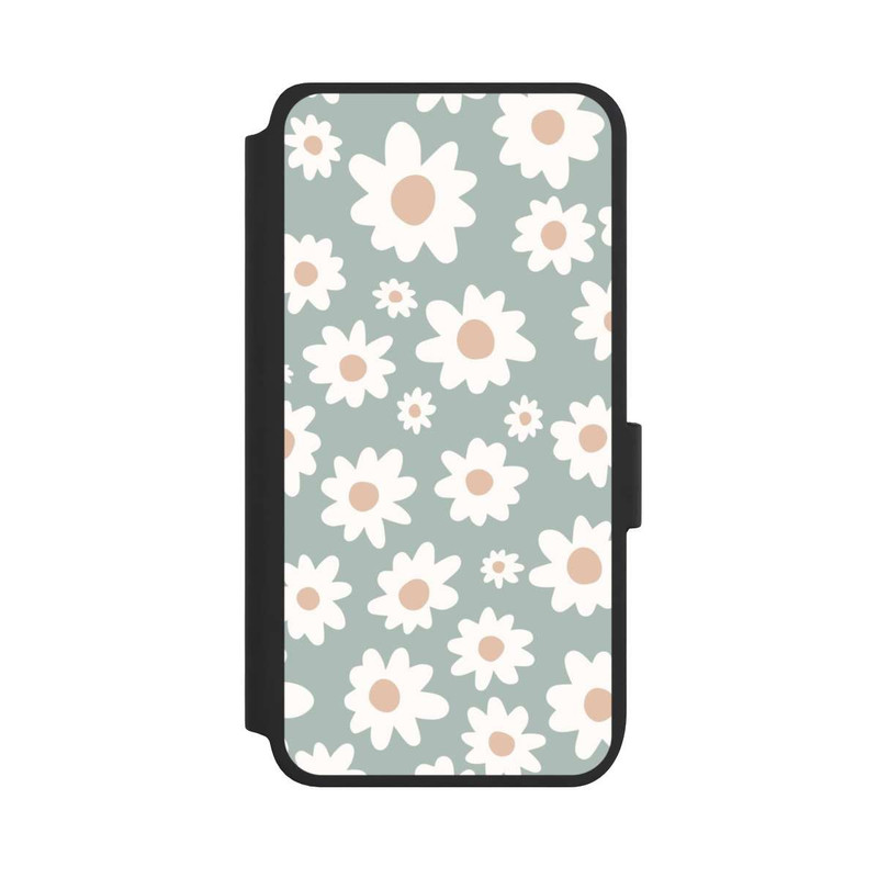 Galaxy S25 NIVOflip Marguerites Pattern Vert