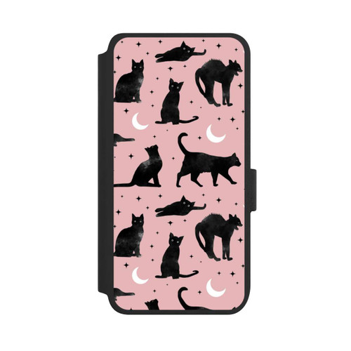 Samsung Galaxy S25 NIVOflip Lune &amp; Chats Fond Rose