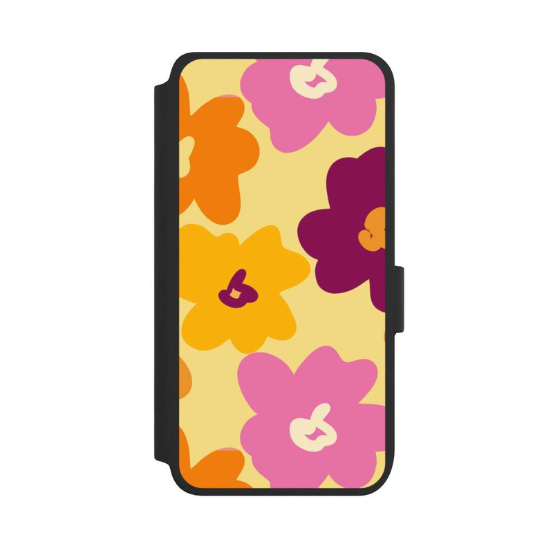 Galaxy S25 NIVOflip Retro Flower Pattern colourful