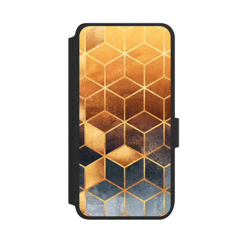 Samsung Galaxy S25 NIVOflip Würfel goldener Farbverlauf