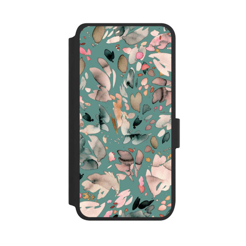 Samsung Galaxy S25 NIVOflip Abstract Flowers Petals Green